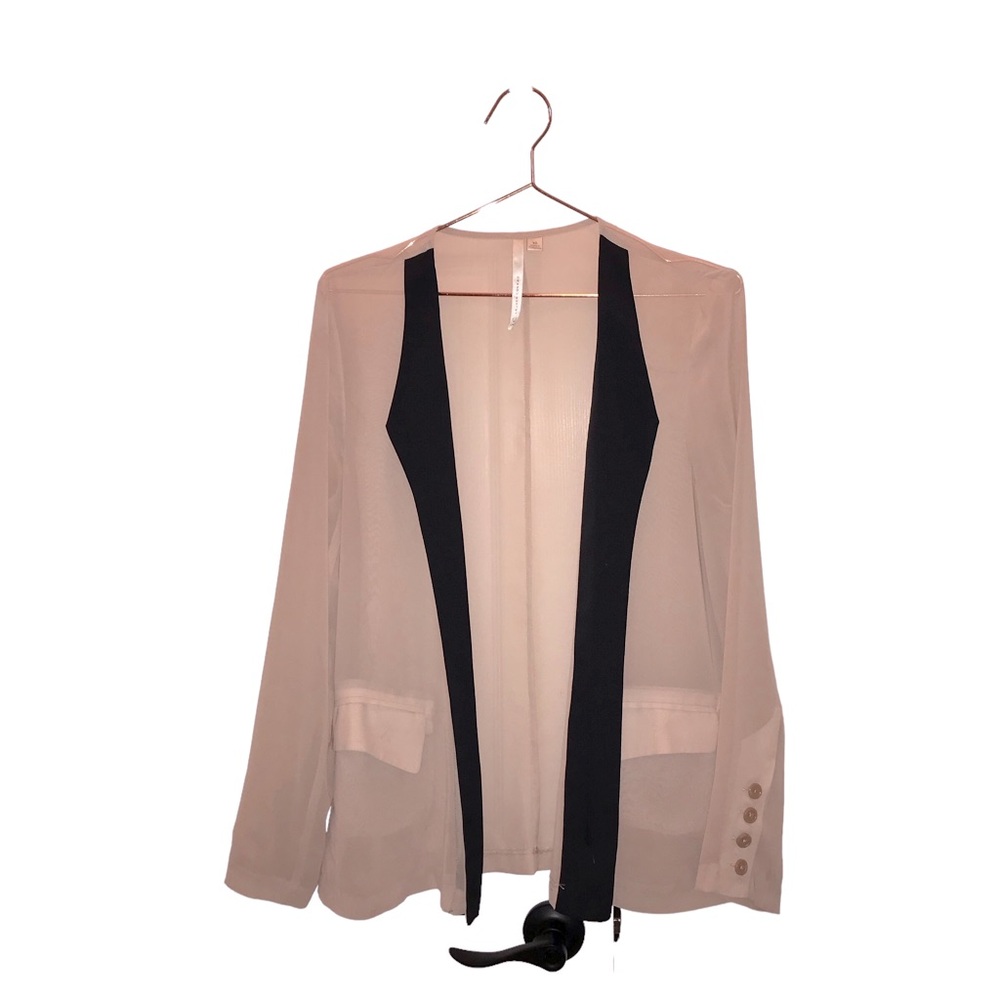 LC Lauren Conrad Cream and Black Blazer
